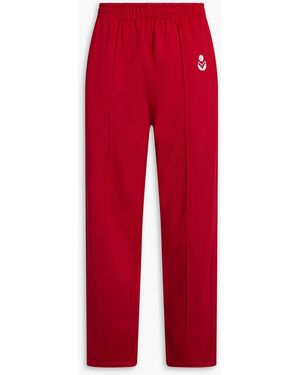 Isabel Marant Inaye French Terry Track Trousers - Red