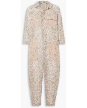 Yvonne S Printed Cotton-voile Jumpsuit - Natural