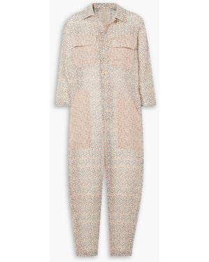 Yvonne S Printed Cotton-voile Jumpsuit - Natural