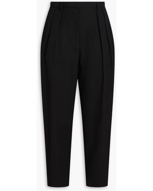 Altuzarra Cropped Wool Tapered Trousers - Black