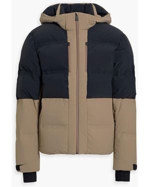 Aztech Mountain Super Nuke Two-Tone Quilted Down Ski Jacket - Blue