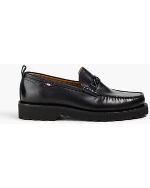 Bally Novian Leather Loafers - Black
