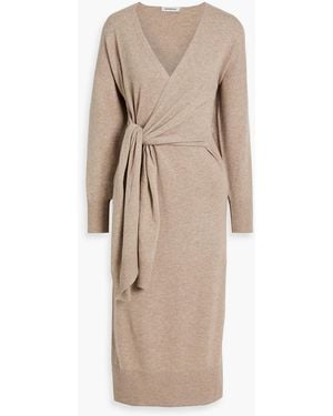 Jonathan Simkhai Skyla Wrap-Effect Knitted Midi Dress - Natural