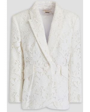 Zimmermann Guipure Lace Blazer - White