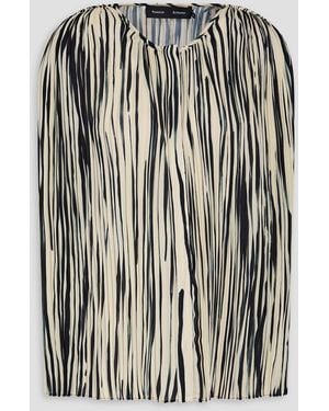 Proenza Schouler Wade Pleated Chiffon Top - White