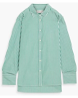 Alex Mill Val Striped Cotton-Poplin Shirt - Green