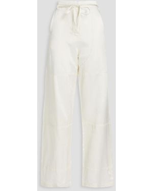 Day Birger et Mikkelsen Dina Satin Straight-leg Trousers - White
