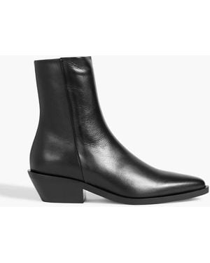 A.Emery Hudson Leather Ankle Boots - Black
