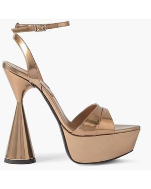 D'Accori Skye Leather Platform Sandals - White