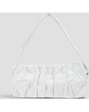 Elleme Schultertasche aus leder mit falten - Weiß