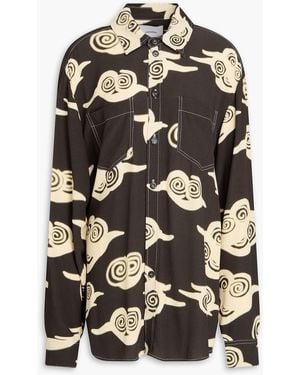 Nanushka Nerissa Printed Crepe Shirt - Black