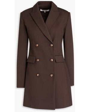 Diane von Furstenberg Virginia Double-Breasted Stretch-Jersey Blazer - Brown