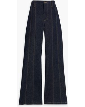 Jonathan Simkhai Ansel Paneled High-Rise Straight-Leg Jeans - Blue