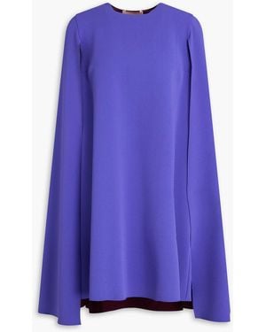 ROKSANDA Twiggy Cape-Effect Crepe Mini Dress - Purple