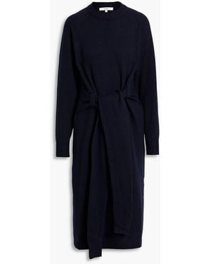 Tibi Blair Wool-blend Midi Dress - Blue