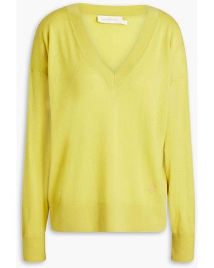 Zimmermann Embroidered Cashmere Jumper - Yellow