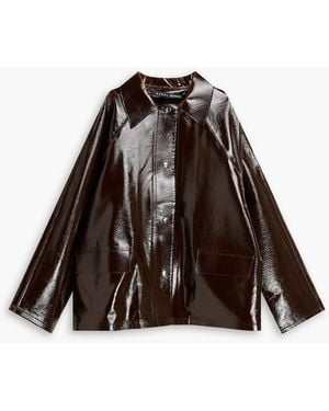 Kassl Coated Wool-Blend Jacket - Brown