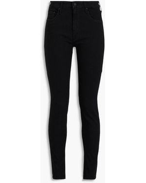 Mother Looker High-Rise Skinny Jeans - Black