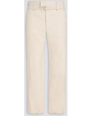 Jacquemus Belted Woven Trousers - Natural