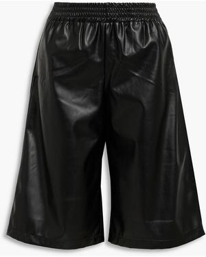 ATM Faux Leather Shorts - Black