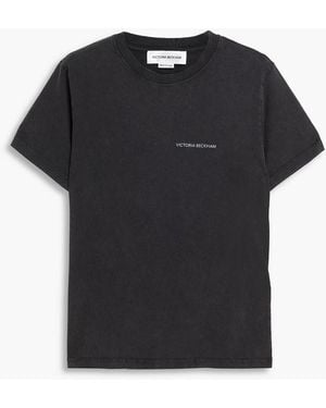 Victoria Beckham T-shirt aus baumwoll-jersey - Schwarz