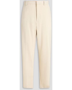 Sandro Wool-Blend Twill Trousers - Natural