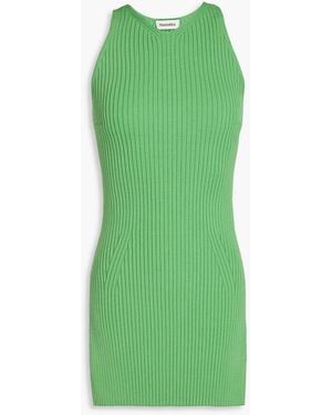 Nanushka Ribbed-Knit Top - Green