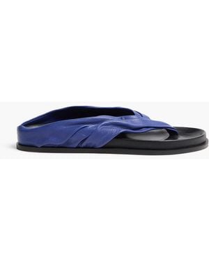A.Emery Shaw Leather Sandals - Blue