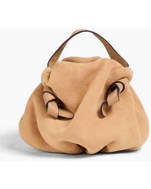 Neous Taurus Leather And Suede Tote - Natural