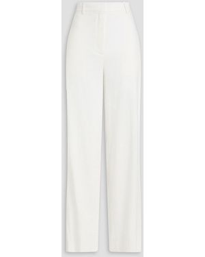 Theory Linen-Blend Twill Wide-Leg Trousers - White