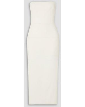 Alex Perry Callan Strapless Crepe Midi Dress - White