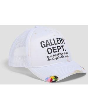 GALLERY DEPT. Workshop baseballkappe aus canvas und mesh mit logoprint und farbklecksen - Weiß