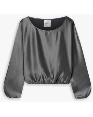 Leset Barb bluse aus satin - Grau