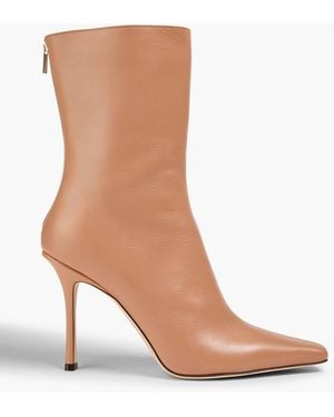 Jimmy Choo Agathea 100 Leather Ankle Boots - White