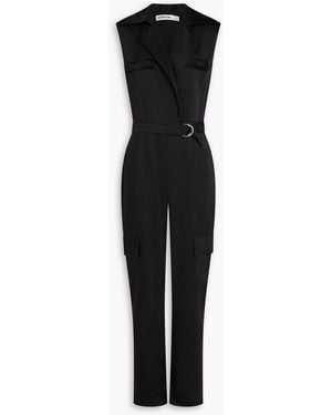 Jonathan Simkhai Haisley Satin Wrap Jumpsuit - Black
