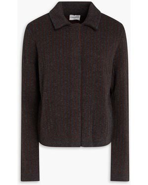 Claudie Pierlot Striped Knitted Cardigan - Black