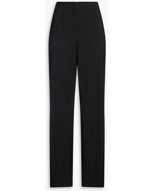 Mugler Wool Straight-Leg Trousers - Black