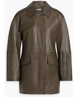 Vince Leather Jacket - Brown