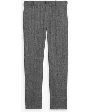 Moncler Slim-Fit Herringbone Wool-Blend Pants - Gray
