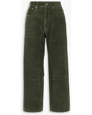 Denimist Lucy Cotton-corduroy Straight-leg Trousers - Green