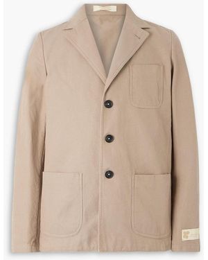 Massimo Alba Baglietto Unstructured Cotton-Twill Blazer - Natural