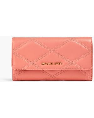 MICHAEL Michael Kors Jet Set Quilted Wallet - Pink