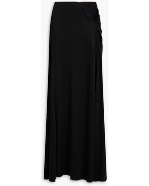 Victoria Beckham Satin-crepe Maxi Skirt - Black