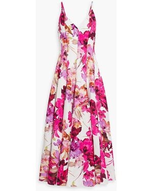 Nicholas Floral-print Linen-blend Maxi Dress - Pink