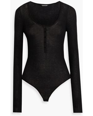Tom Ford Cashmere And Silk-Blend Bodysuit - Black