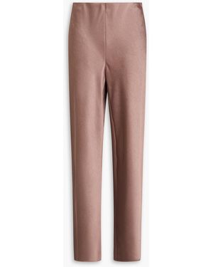 Vince Satin Wide-Leg Trousers - Natural