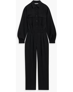 Max Mara Ragusa Wool-Twill Jumpsuit - Black