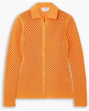 Gabriela Hearst Cardigan "bia" aus häkelstrick aus einer woll-kaschmirmischung - Orange