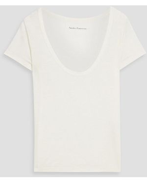 Another Tomorrow Lyocell-Jersey T-Shirt - White