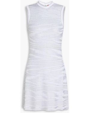 Missoni Metallic Jacquard-knit Mini Dress - Natural